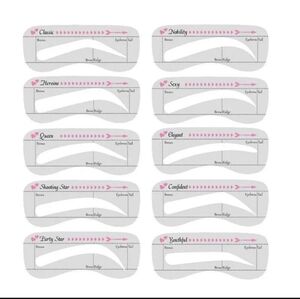 Magical Style Eyebrow Stencils 10 Different Stencils Reusable …